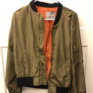 Green bomber jacket